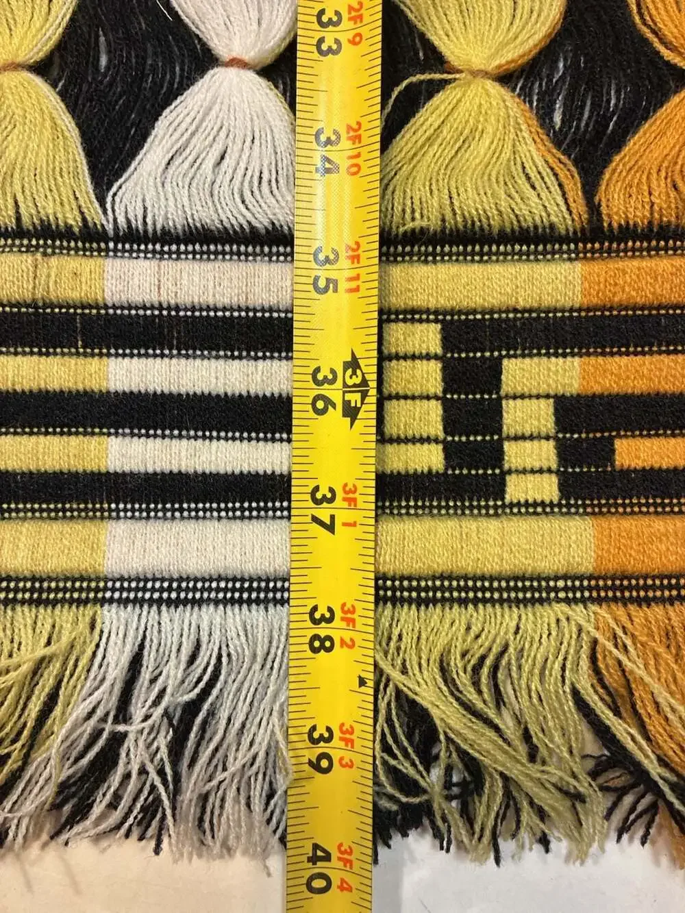 Vintage Hand Woven Wool Wall Hanging with Llama and Geometric Motifs
